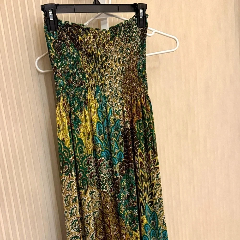 Raindrops by Papillon Bohemian Maxi Dress XL EUC - Picture 1 of 5